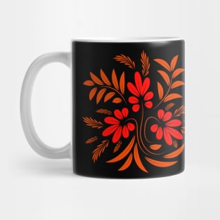 Folk flowers floral art print Flowers abstract art Mug